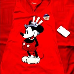 Red Mickey Mouse Tank Top